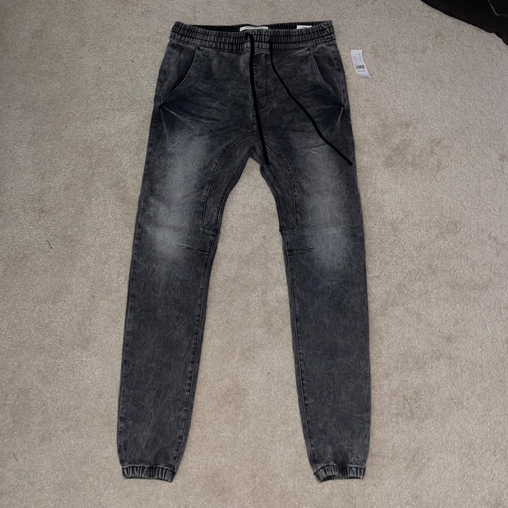 PacSun Black Acid Wash Joggers - Mens Small